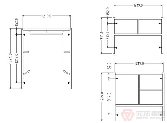 元拓門架及半架尺寸規(guī)格 元拓門架及半架尺寸規(guī)格